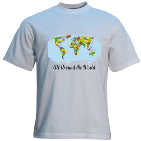 T-SHIRT IN POLIESTERE MONDO All Around the World