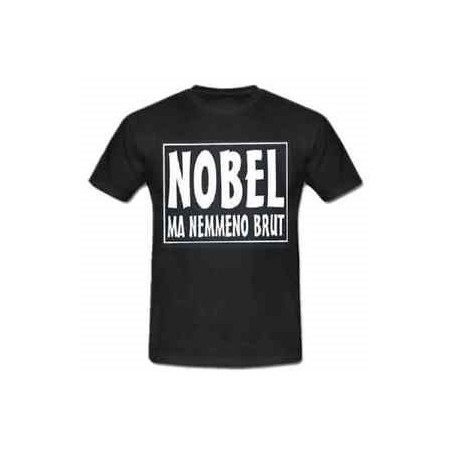 t-shirt m/c frase spiritosa "nobel ma nemmeno.."