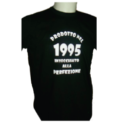 t-shirt m/c frase spiritosa . Prodotto nel 1995. TAGLIE ASSORTITE S-M-L-XL-XXL