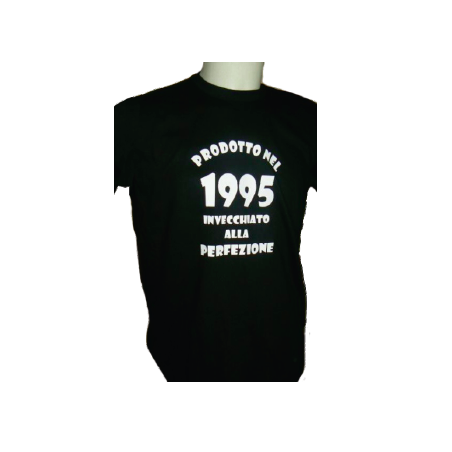 t-shirt m/c frase spiritosa . Prodotto nel 1995. TAGLIE ASSORTITE S-M-L-XL-XXL