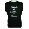 t-shirt m/c frase spiritosa . Single per scelta delle donne. TAGLIE ASSORTITE S-M-L-XL-XXL
