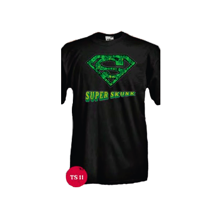 t-shirt m/c frase spiritosa . super skunk. TAGLIE ASSORTITE S-M-L-XL-XXL