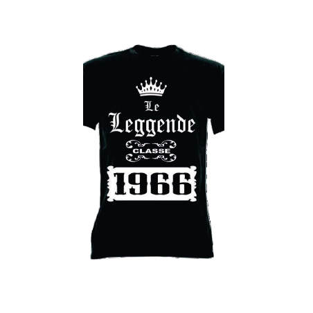 t-shirt m/c frase spiritosa .Classe 1966 delle leggende. TAGLIE ASSORTITE S-M-L-XL-XXL