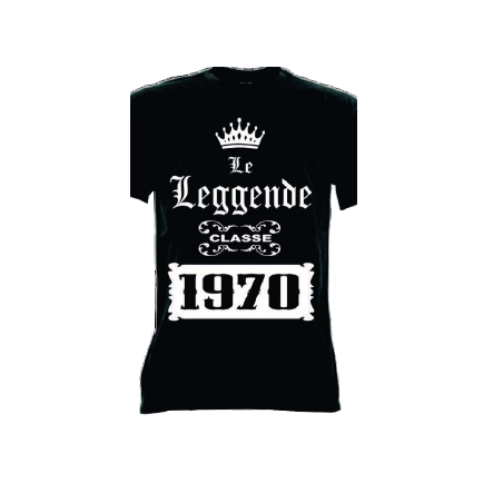 t-shirt m/c frase spiritosa .Classe 1970 delle leggende. TAGLIE ASSORTITE S-M-L-XL-XXL