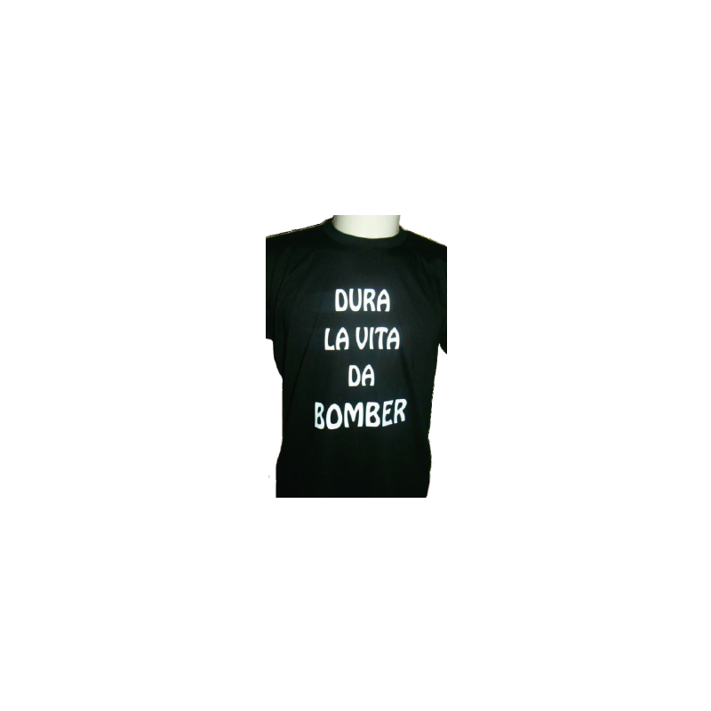 t-shirt m/c frase spiritosa .dura la vita da bomber. TAGLIE ASSORTITE S-M-L-XL-XXL