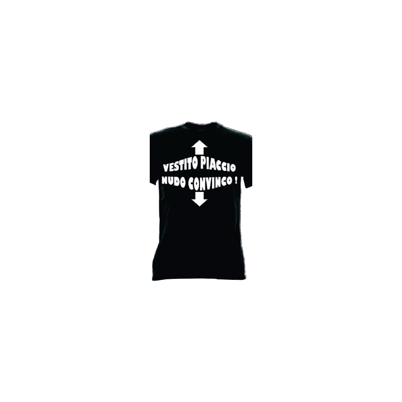 t-shirt m/c frase spiritosa .vestito piaccio nudo convinco. TAGLIE ASSORTITE S-M-L-XL-XXL