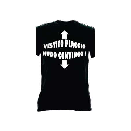 t-shirt m/c frase spiritosa .vestito piaccio nudo convinco. TAGLIE ASSORTITE S-M-L-XL-XXL