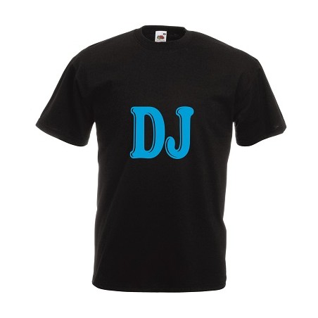 t-shirt manica corta con scritta dj
