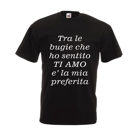 t-shirt manica lunga con scritta ti amo .. bugia