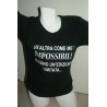 T-SHIRT NERA DONNA ( UN'ALTRA COME ME..IMPOSSIBILE SONO UN'EDIZiONE LIMITATA TAGLIE S-M-L-XL