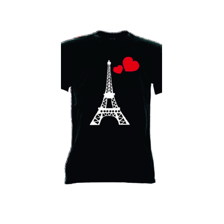 t-shirt parigi love taglie assortite S-M-L-XL-XXL