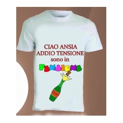 T-shirt pensione bianca in poliestere