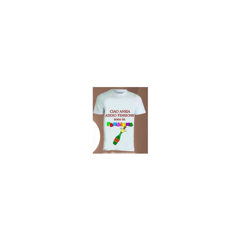 T-shirt pensione bianca in poliestere