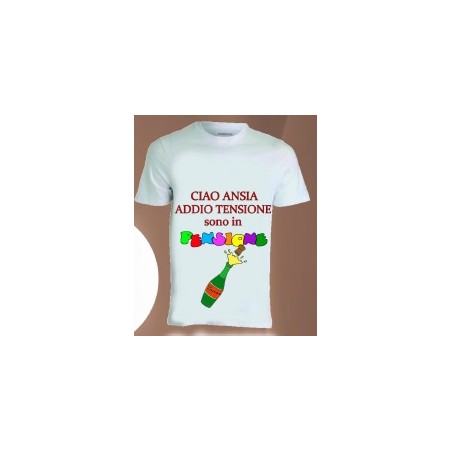 T-shirt pensione bianca in poliestere