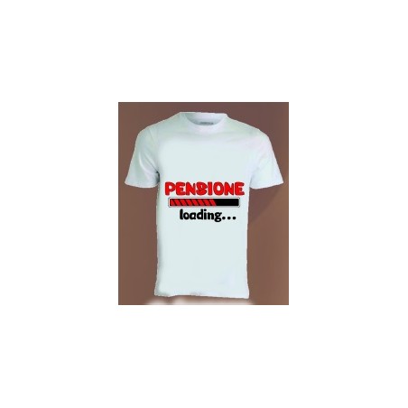 T-shirt pensione bianca in poliestere Pensione loading