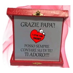 TARGA IN SCATOLA GRAZIE PAPA'