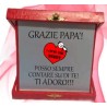 TARGA IN SCATOLA GRAZIE PAPA'