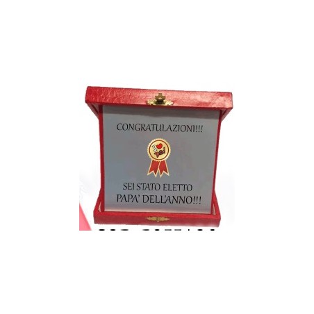 TARGA IN SCATOLA PAPA' DELL'ANNO