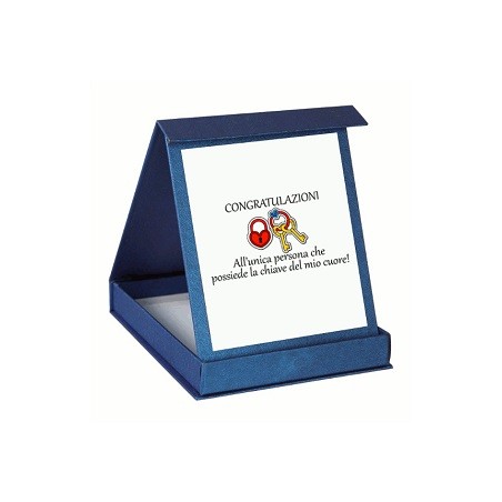 Targa in scatola personalizzato con scritta CONGRATULAZIONI
