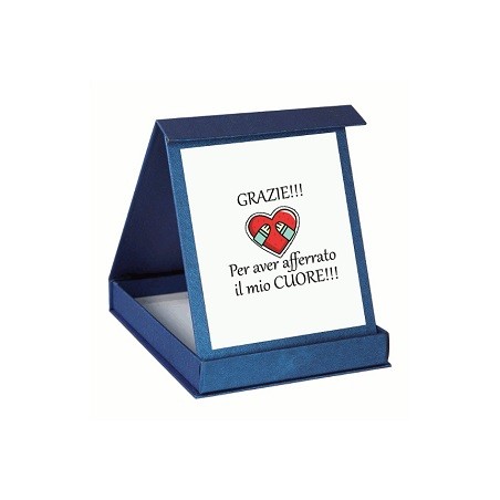 Targa in scatola personalizzato con scritta GRAZIE