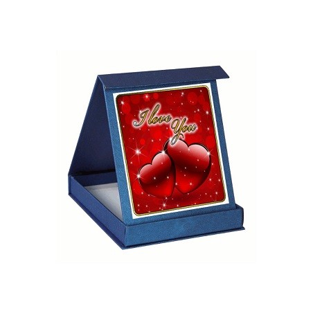 Targa in scatola personalizzato con scritta I LOVE YOU