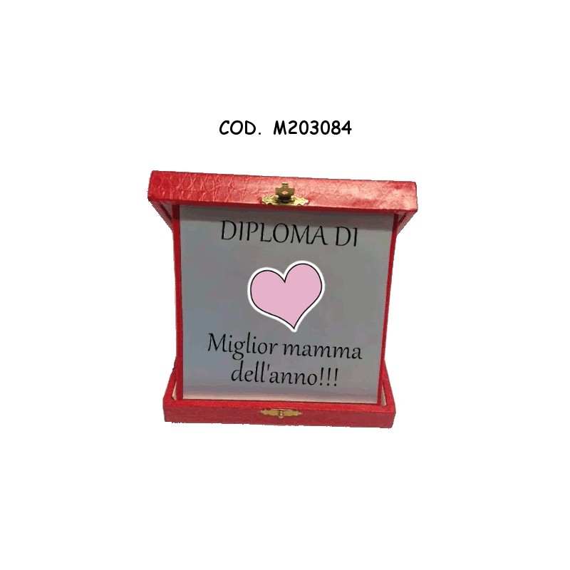 Targhe in scatola ( Diploma di miglior mamma dell'anno)