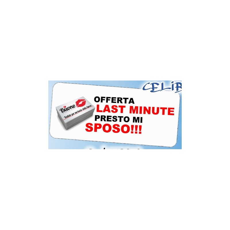 Targhetta in metallo Offerta last minute presto mi sposo