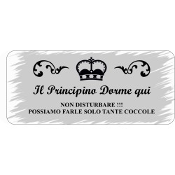 Targhette in metallo personalizzate ( il principino dorme qui)