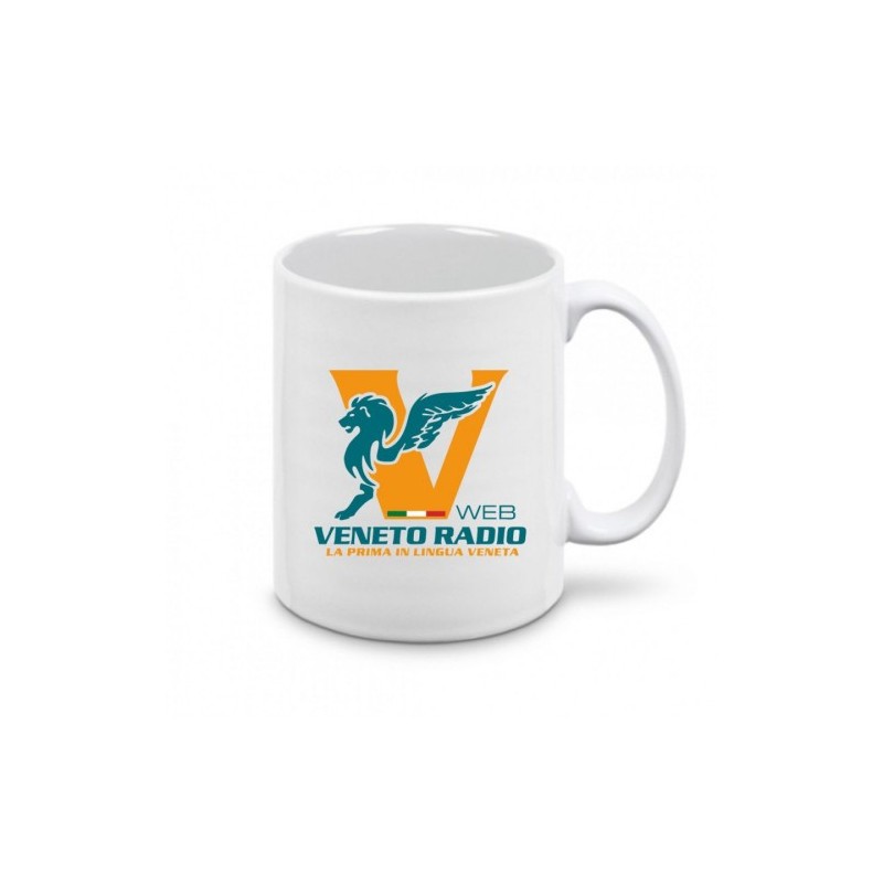tazza 8x10 ceramica scritta logo veneto radio gadget