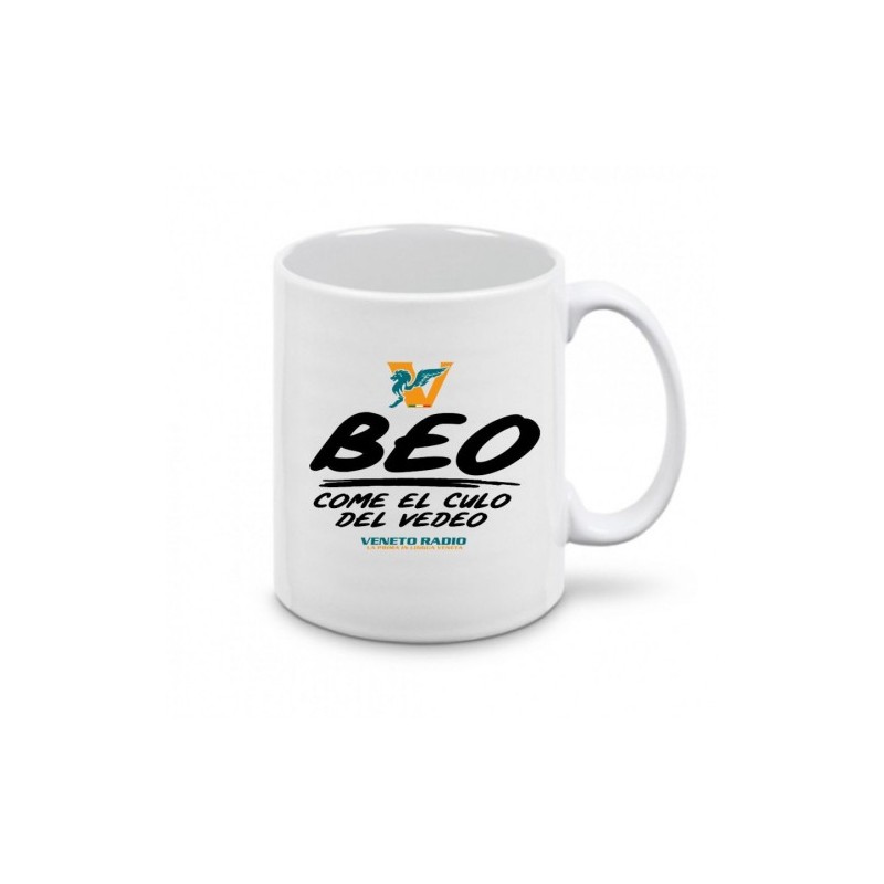 tazza 8x10 ceramica scritta veneto radio beo come el culo del vedeo