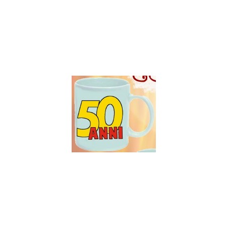 Tazza compleanno adulti 50 anni