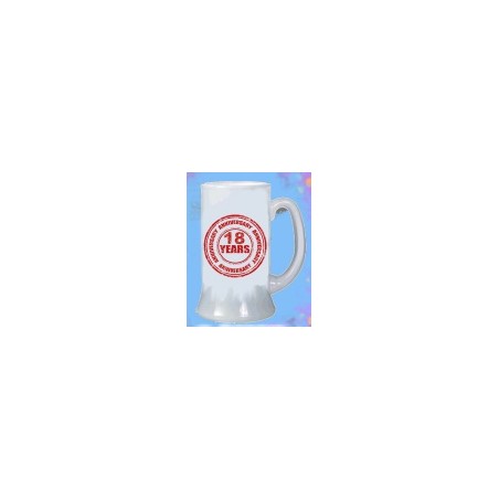 boccale birra compleanno 8x13cm 18 anni