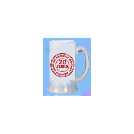 boccale birra compleanno 8x13cm 20 anni