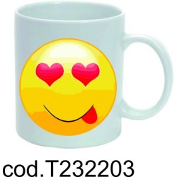 Tazza in ceramica mug smile love love cm 8x10