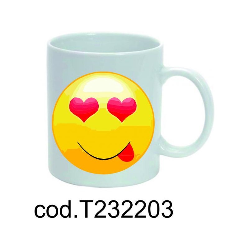 Tazza in ceramica mug smile love love cm 8x10