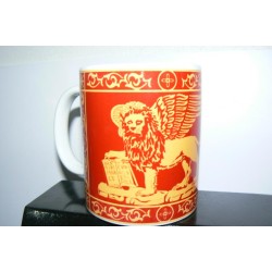 TAZZA LEONE BANDIERA VENETO 8x10