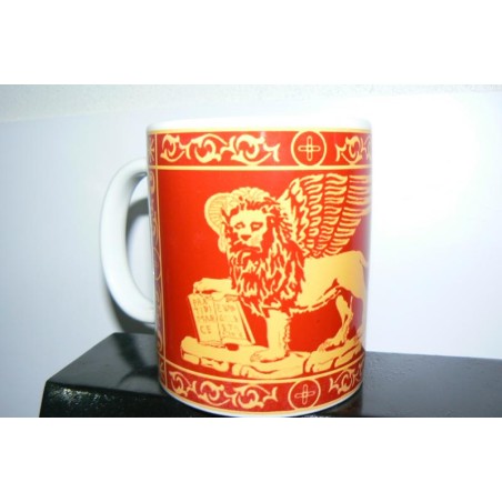 TAZZA LEONE BANDIERA VENETO 8x10