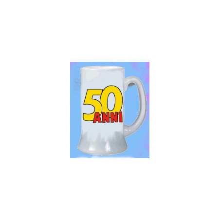 boccale birra compleanno 8x13cm 50 anni