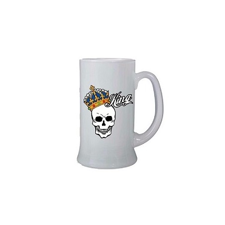 boccale birra halloween teschio king cl 500