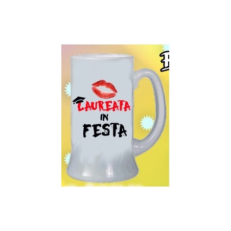 Boccale birra Laureata in festa