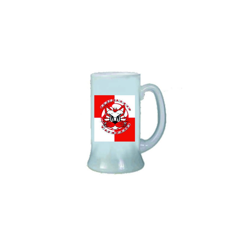 boccale birra orgoglio biancorosso ml 50 in vetro