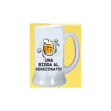 Boccale birra Una birra al pensionato