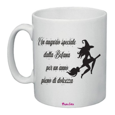Tazza 8x10 in ceramica un augurio speciale dalla befana