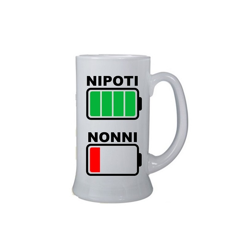 boccale in vetro nipoti nonni cl 500