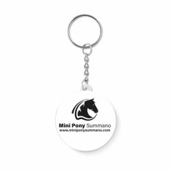 Portachiave in plastica e metallo con stampa mini pony summao d.37 mm