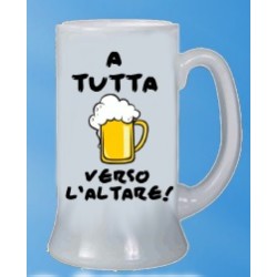 Boccale sposi A tutta birra verso l'altare