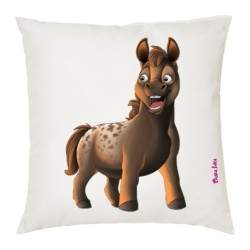 Cuscino in poliestere cm 40x40 con stampa mini pony