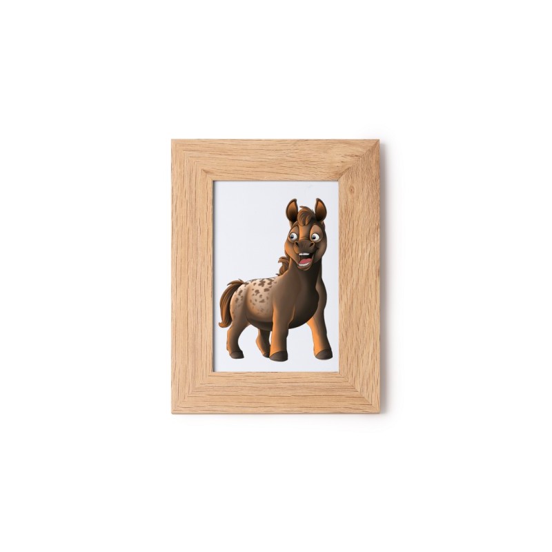 Cornice portafoto in legno cm 10x15 con mini pony Billy