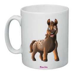 Tazza mug in ceramica con mini Pony cm 8x10