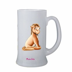 Boccale birra bicchiere con stampa mini pony femmina